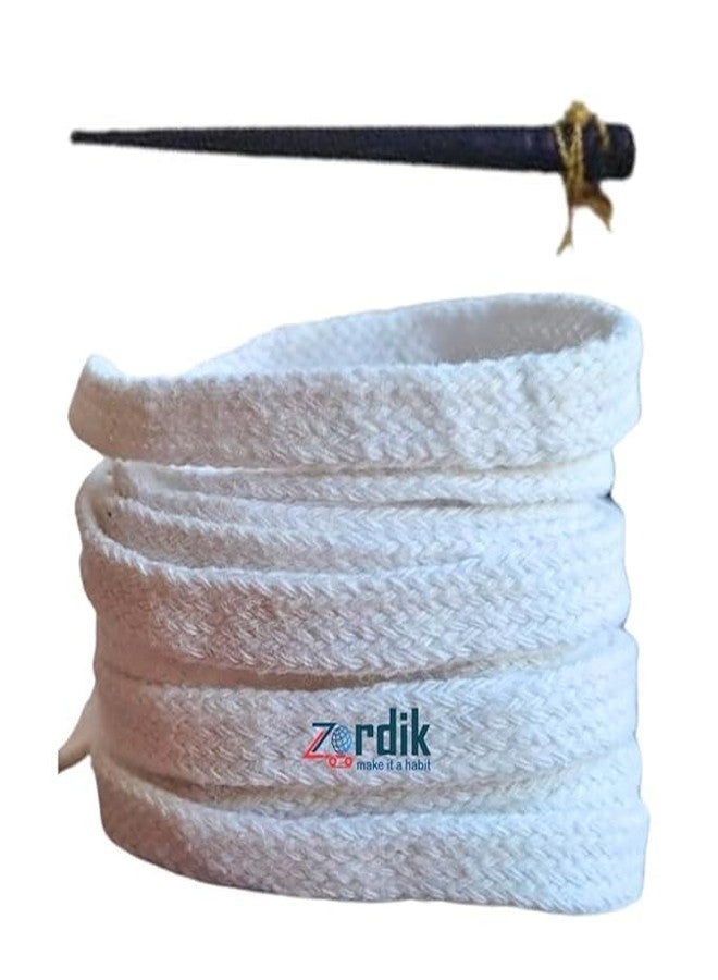 ZORDIK خيط نادا أبيض ملفوف - 100 متر، عبوة من قطعة واحدة | خيط نادا مسطح من القطن 100% للبيجامات واللينغا والسراويل والسلوار (1) - Image 5